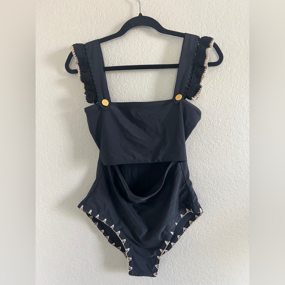 Carolina Socías Vera Black One Piece Swim Suit . Size M - Picture 5 of 13